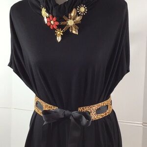 Lake Shore Drive leather/hair on cheetah belt M/L